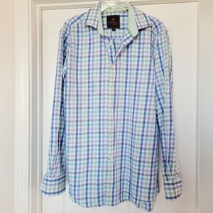 Tattersall London Plaid Cotton Button-front Shirt